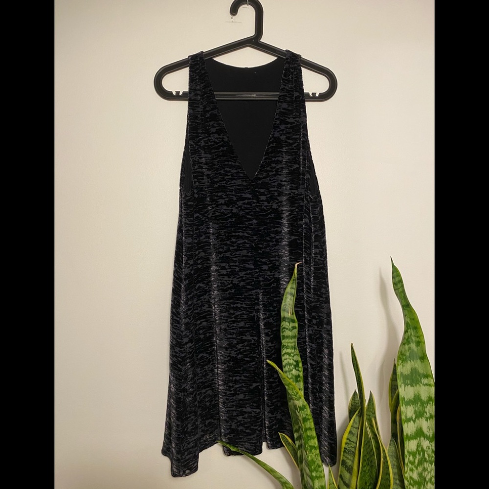 Flowy deep purple low cut dress